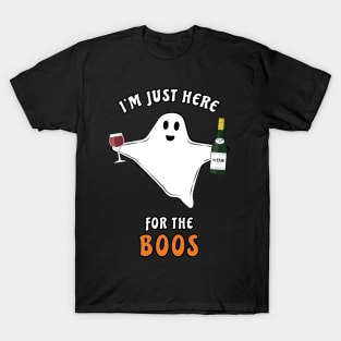 I'm Just Here For The Boos - Funny Halloween Ghost T-Shirt